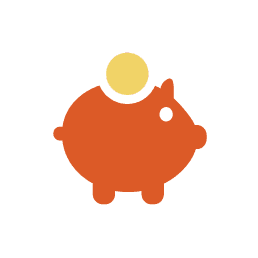 A piggy bank icon