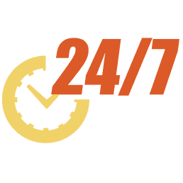 A 24/7 repairs icon