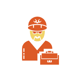 A heating engineer icon