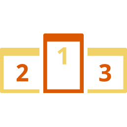 A podium icon