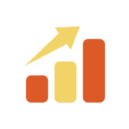 A rising bar graph icon