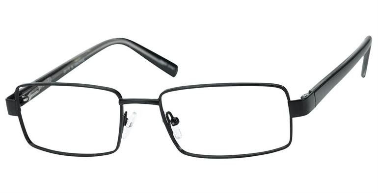 CB 1113 Thin black glasses frame with rectangular lenses