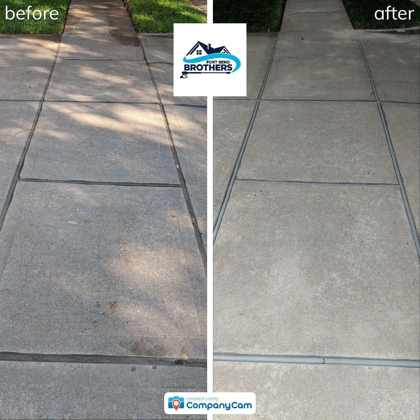 Before and After Sidewalk — Richmond, TX, Sienna Plantation, TX — GapArmour