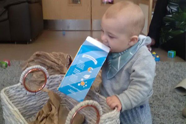Baby playing