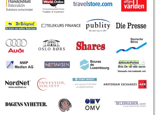 A bunch of logos on a white background