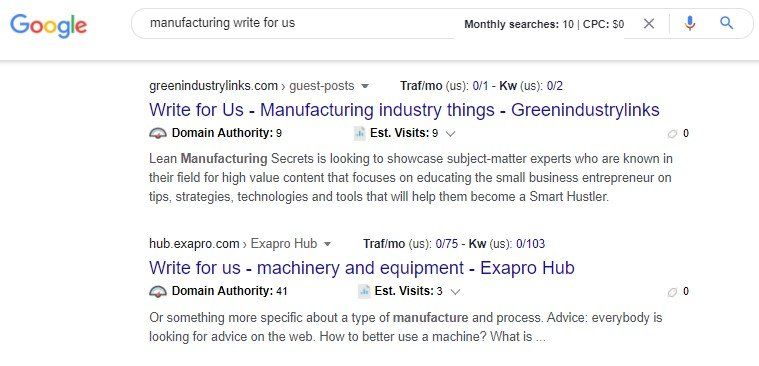 Mawazo Marketing manufacturing guest post creating backlinks blog