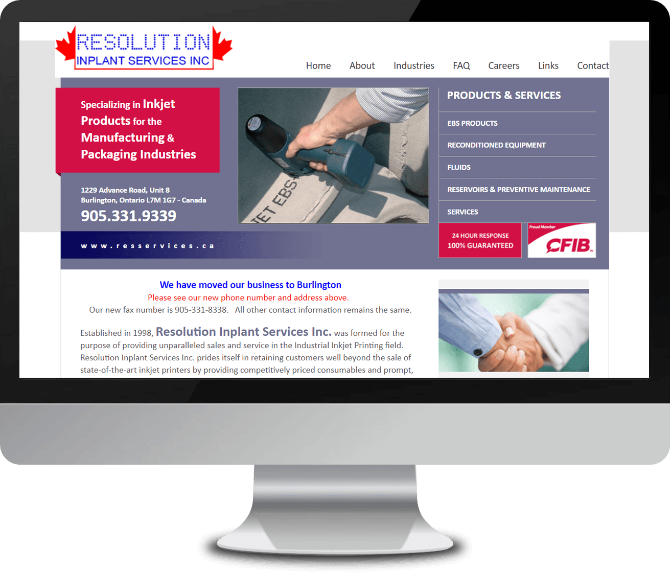 Resolution Inplant Services Inc Old Site