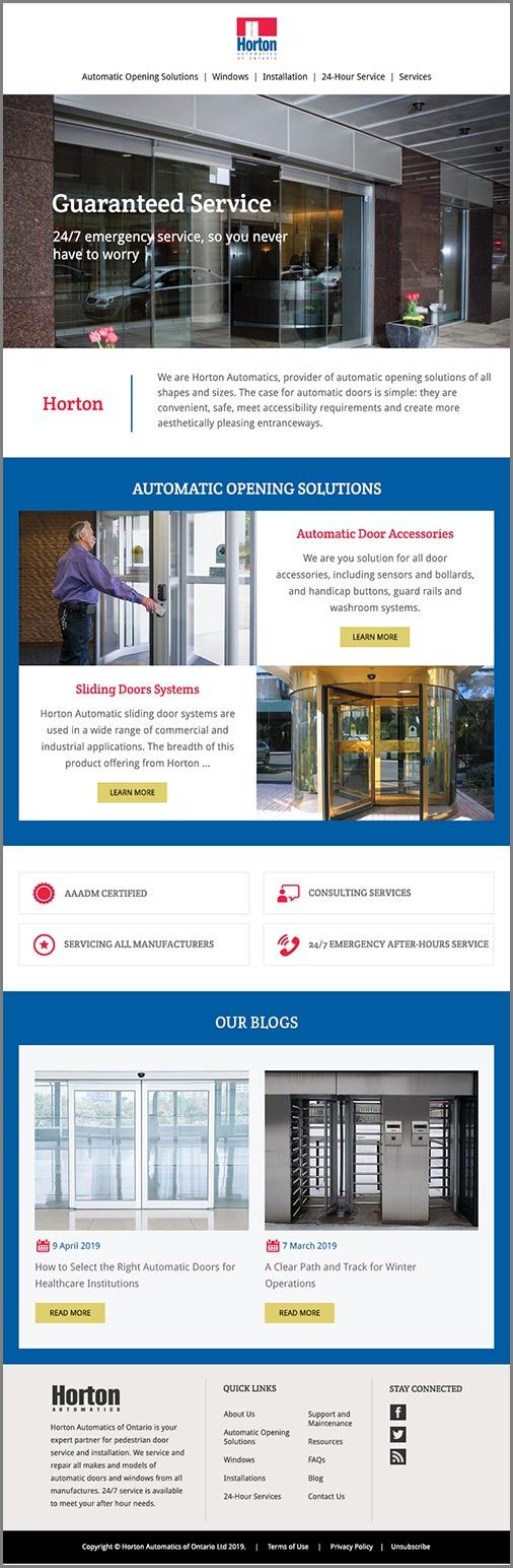 Marketing email design with various UTM links to be tracked by Mawazo Marketing