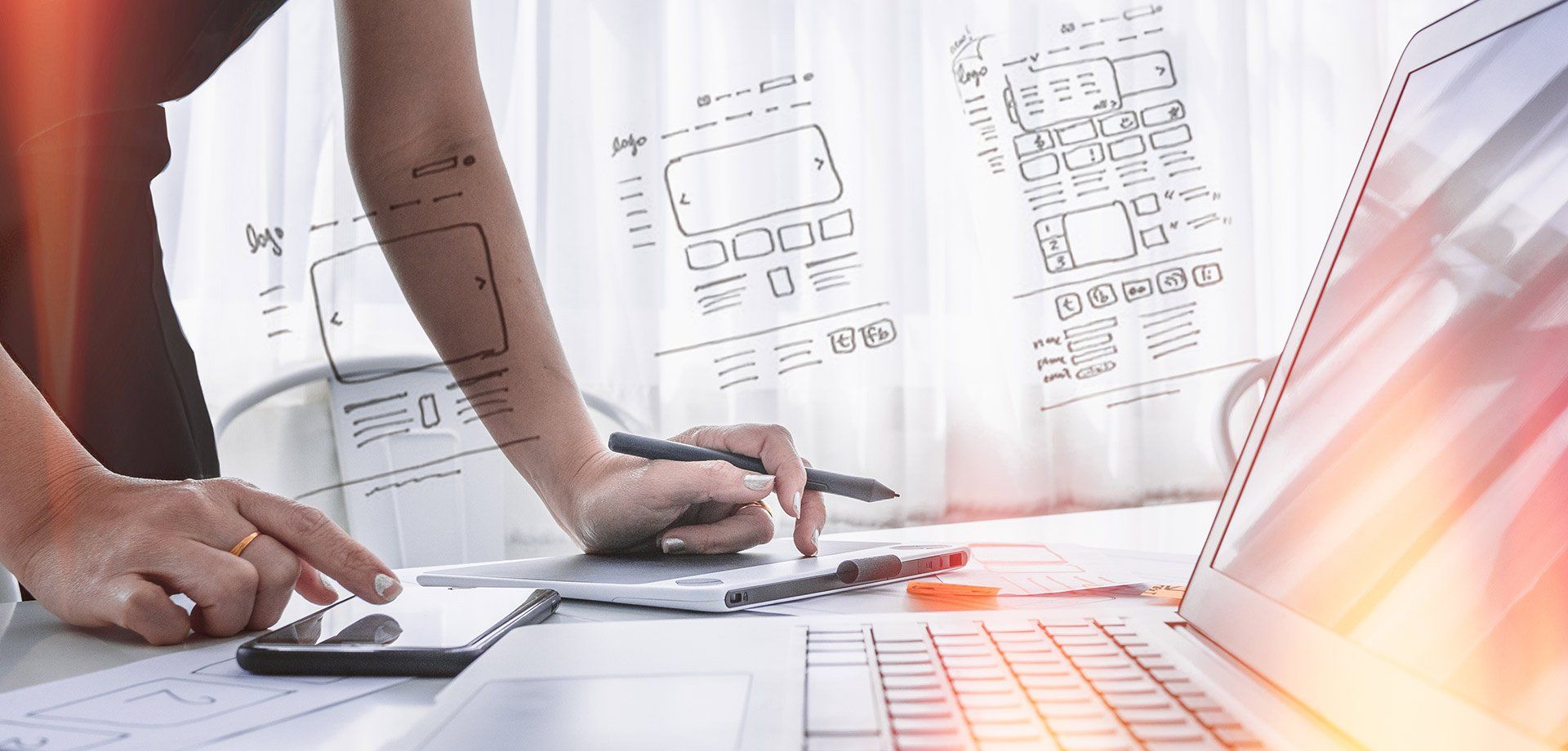 A user experience designer at Mawazo Marketing working on a web project