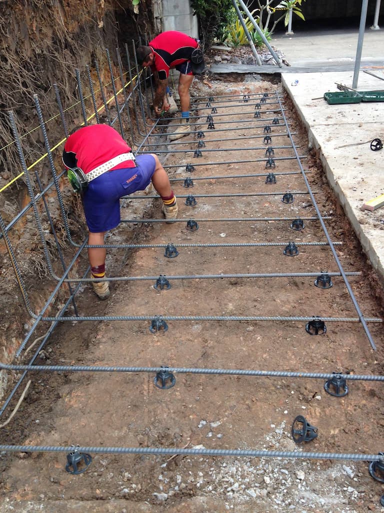 Added Steel Bars For Concrete Floors — Masonry Construction in Sunshine Coast, QLD