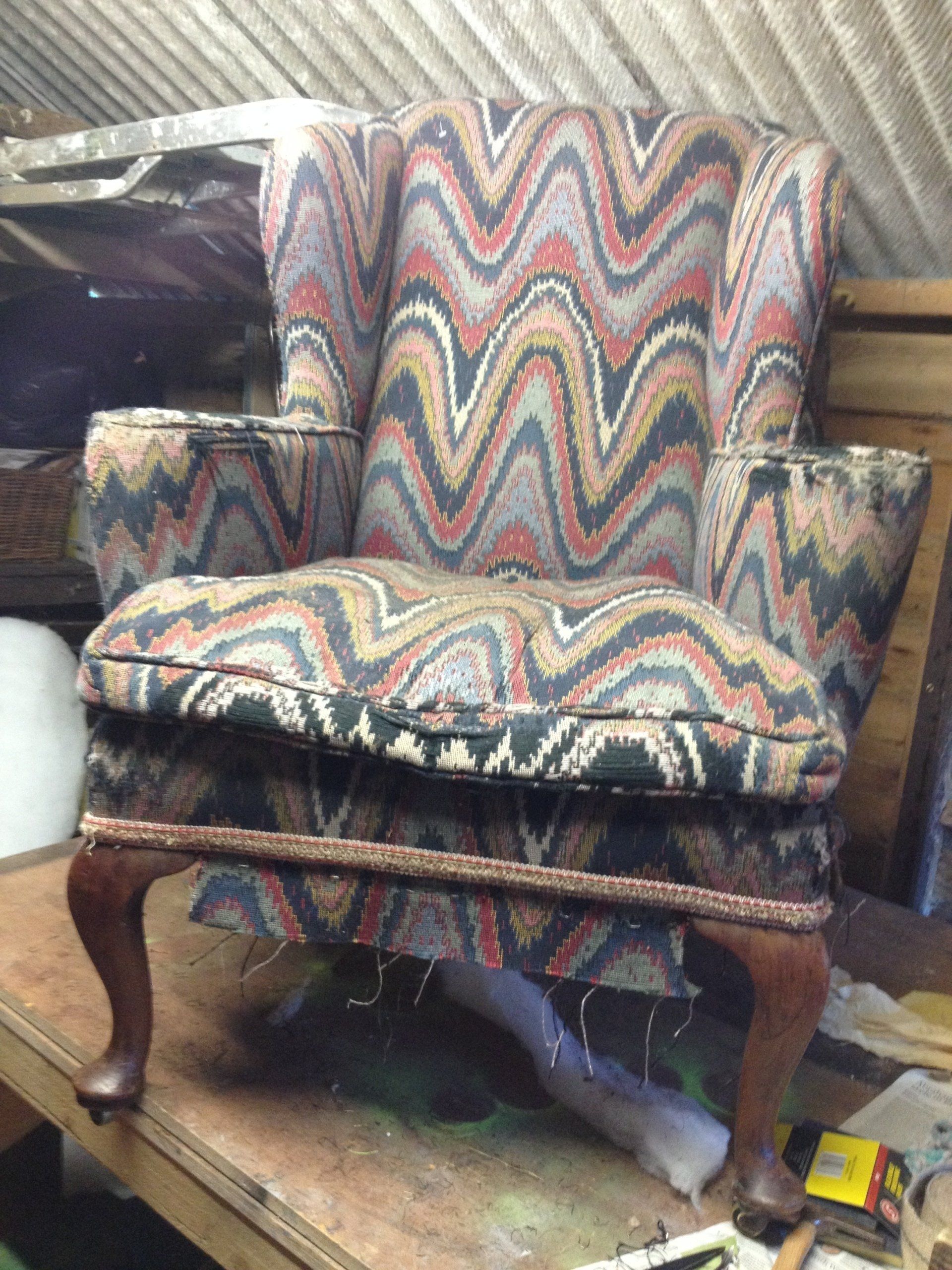 WING BACKED ARMCHAIR Before