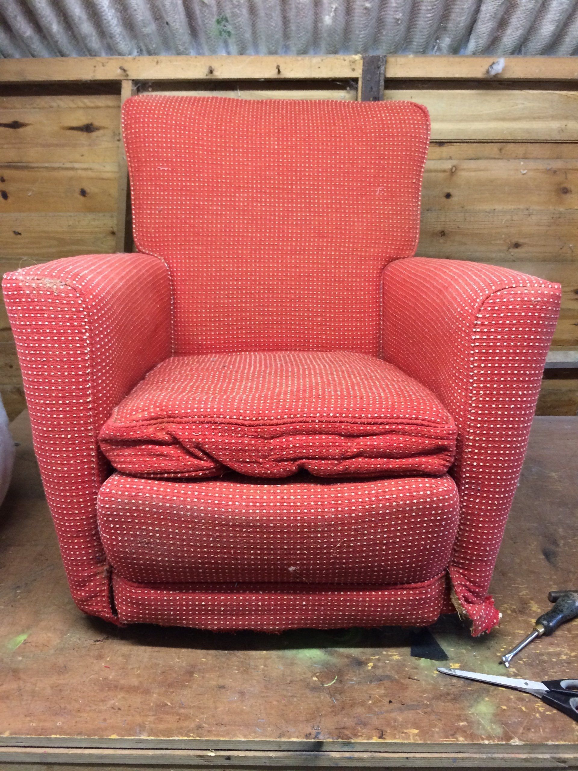 Blue Little Armchair before