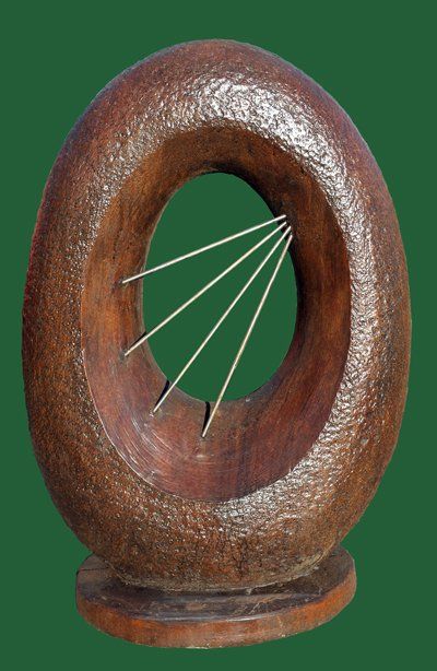 stone garden statue sunburst modern contemporary