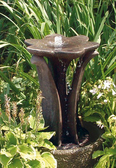 stone garden statue flower fountain