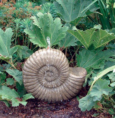 stone garden statue grand ammonite fountain