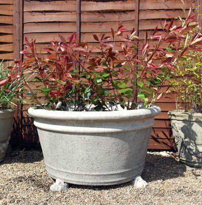stone garden statue grand flowerpot