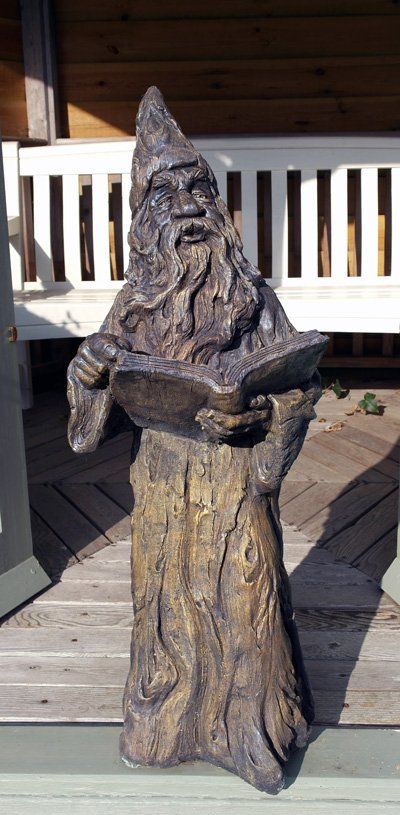 stone garden statue merlin