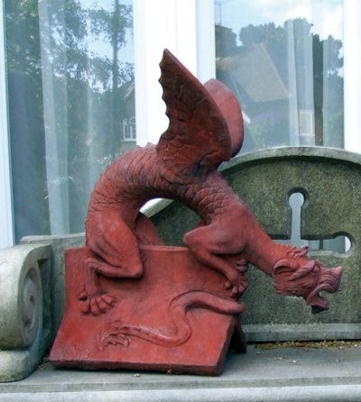 stone garden statue large dragon