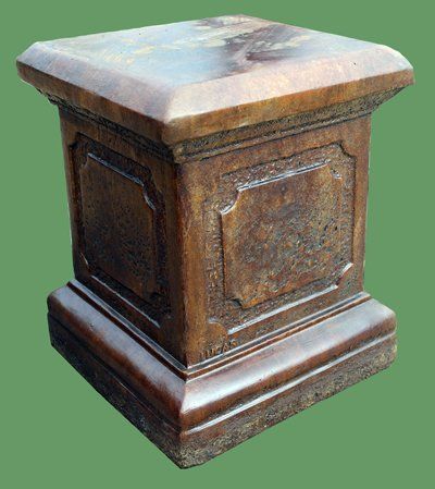 stone garden statue roman plinth