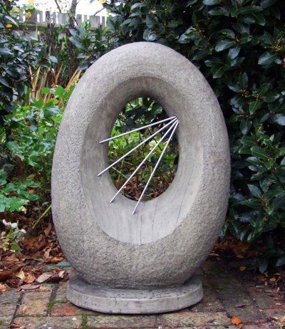 stone garden statue sunburts contemporary modern