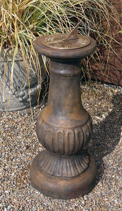stone garden statue victorian aged brass sundial
