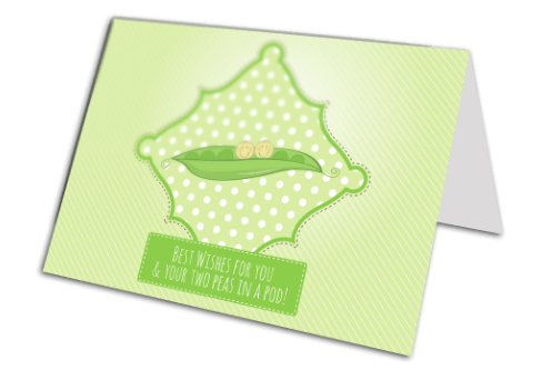 Green greeting card with a dotted cupcake and the words “Bite me, I’ve got the cutest in town”