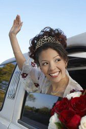 San Antonio quinceanera court in party bus