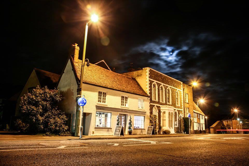building exterior view at night