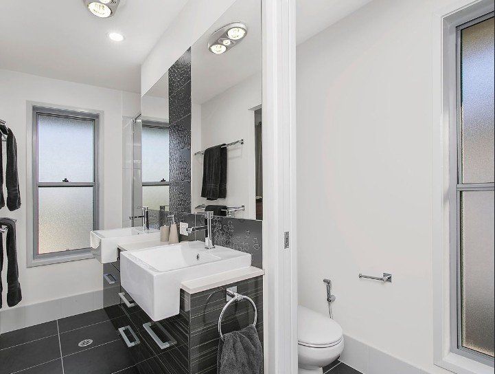 bathroom in small lot home