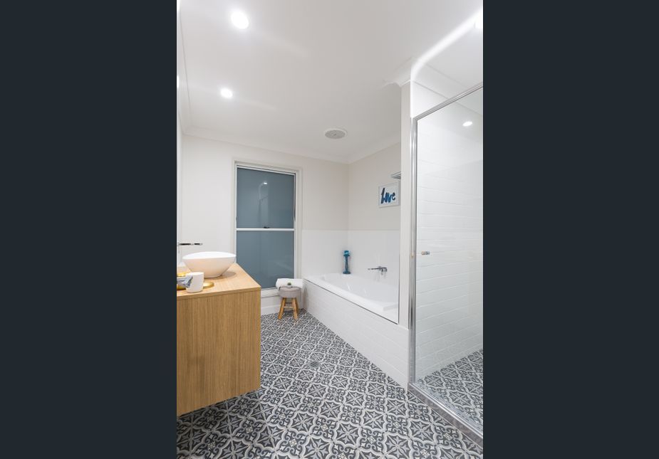 bathroom tub and shower