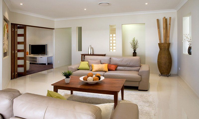  living room with two couches and a table