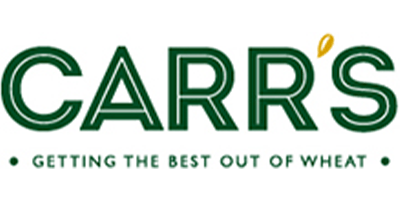 A logo for carr 's getting the best out of wheat