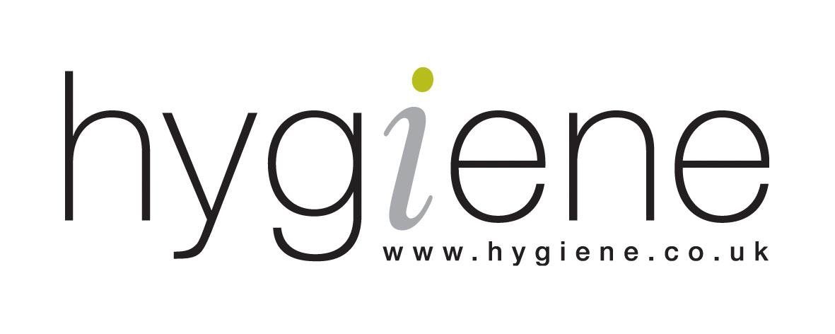 A logo for hygiene is shown on a white background