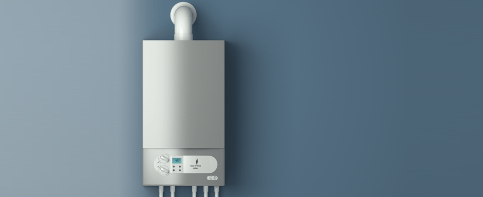 Converted gas boiler