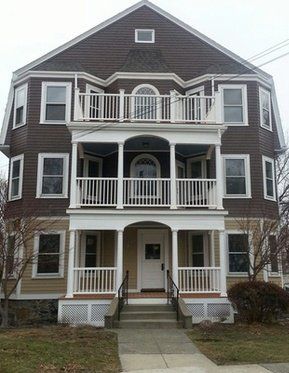 Exterior of a large home near Boston, MA.
