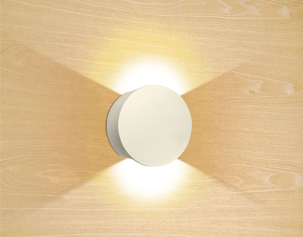 luce da incasso in gesso per parete di forma circolare