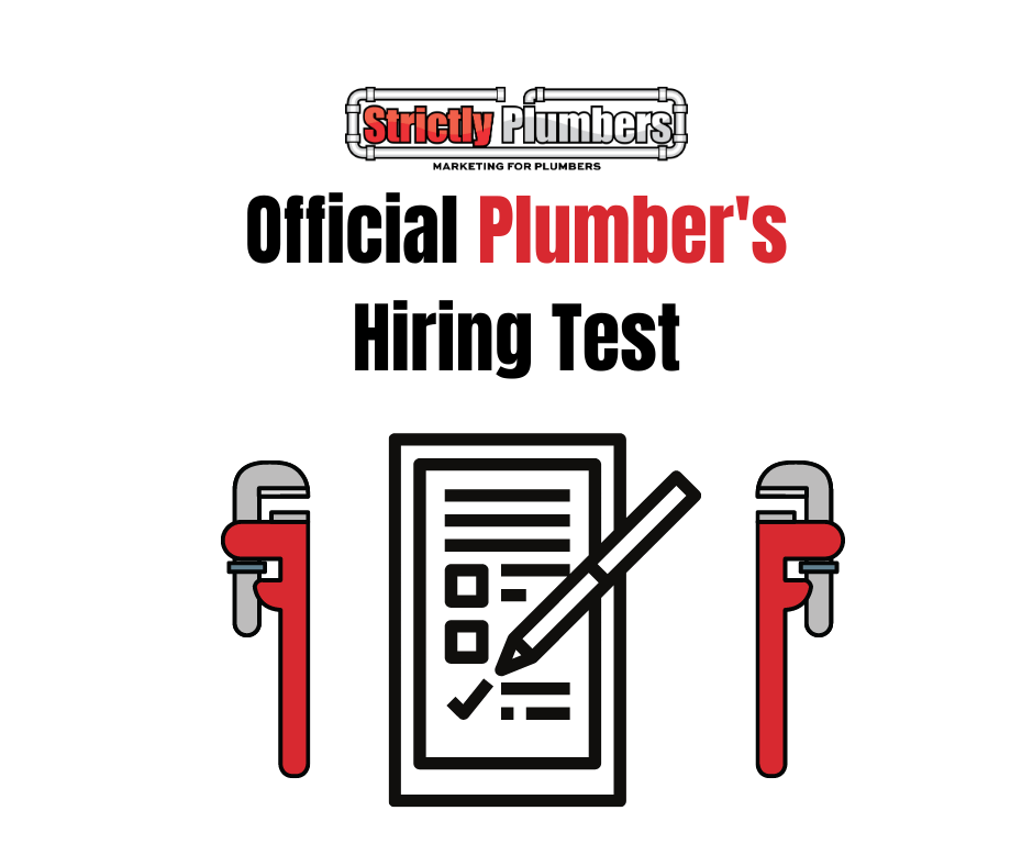 An illustration of an official plumber 's hiring test.