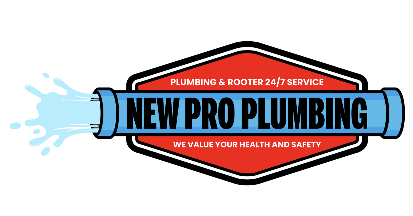 A logo for a plumbing company called new pro plumbing