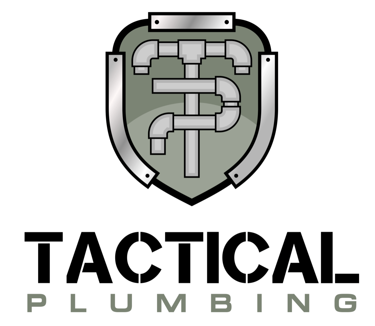 A logo for a company called tactical plumbing