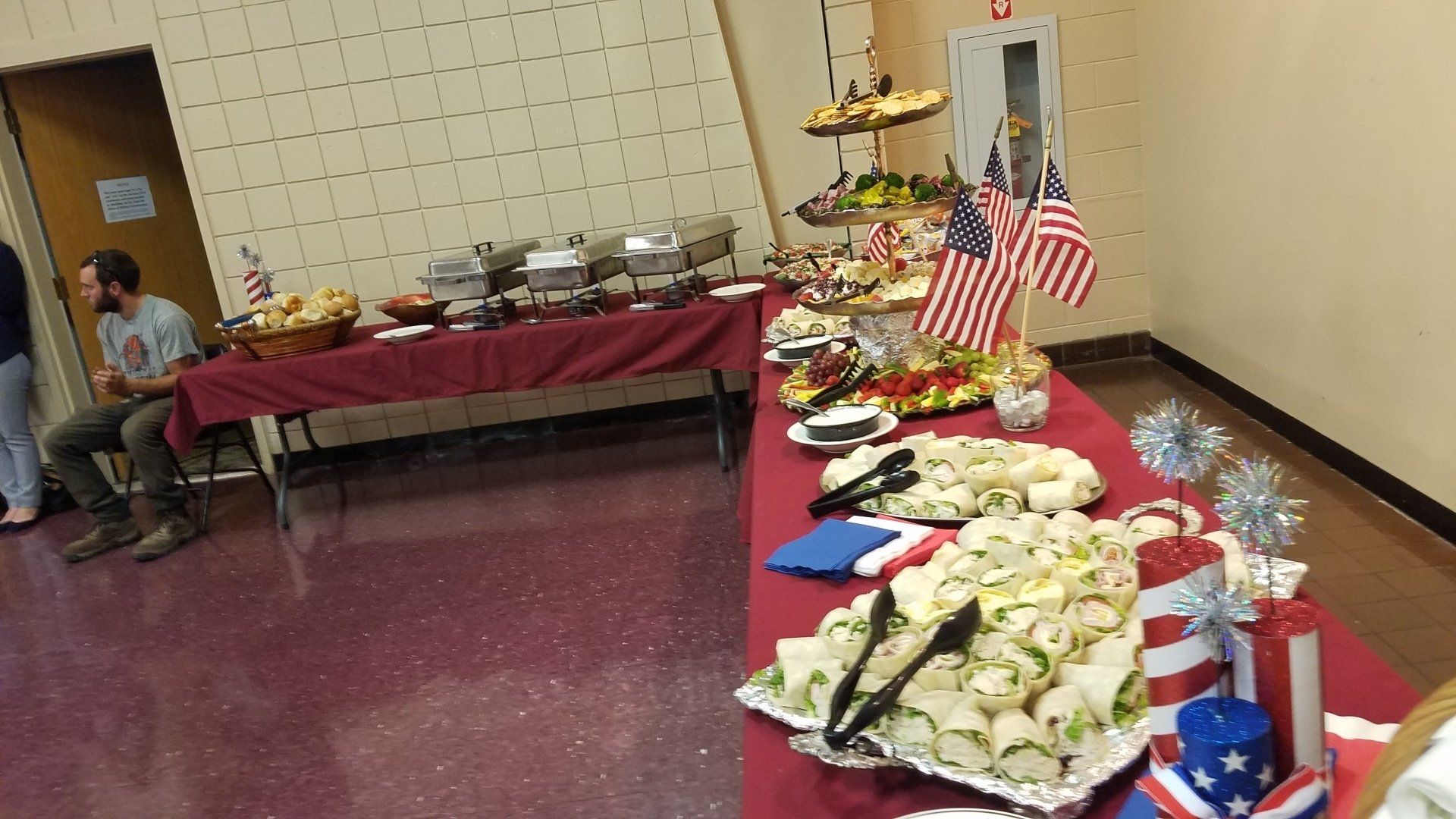 A table with a bunch of food on it