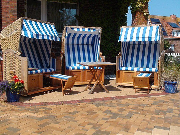 Strandkorb für die Wohnung auf der Südseite