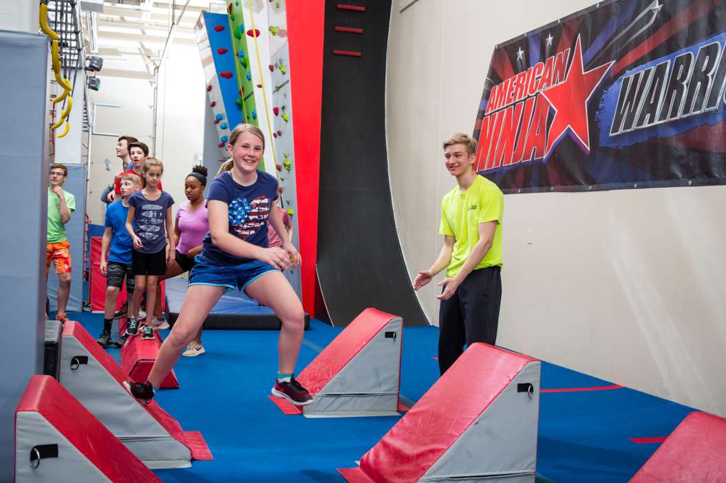 Kids enjoying Ninja Warrior Course