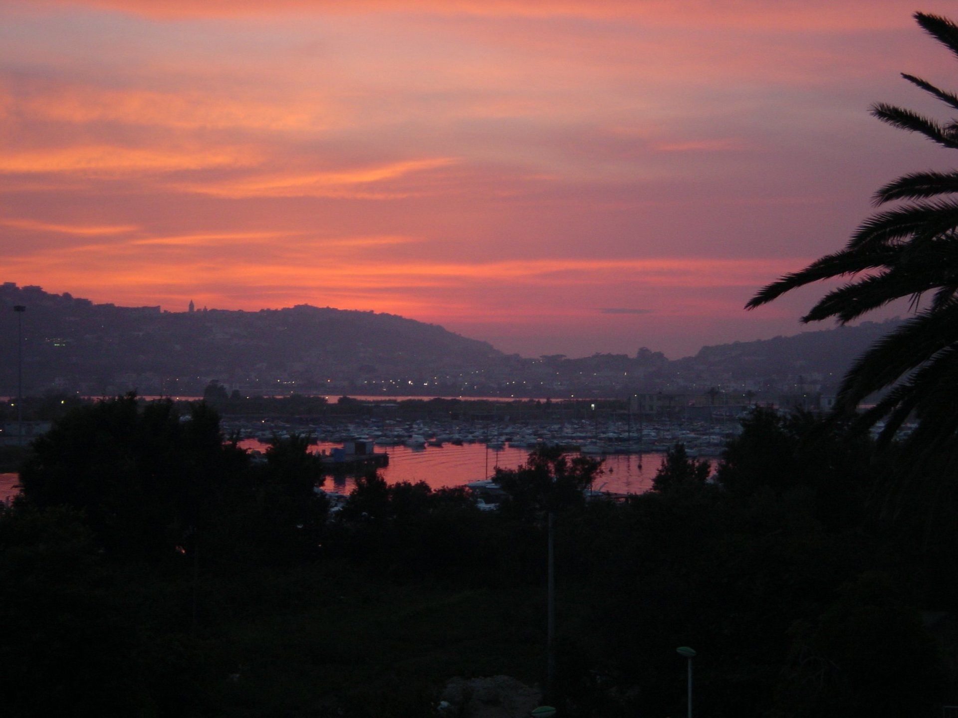 sunset on the sea