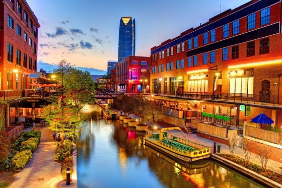 Oklahoma City, OK at night