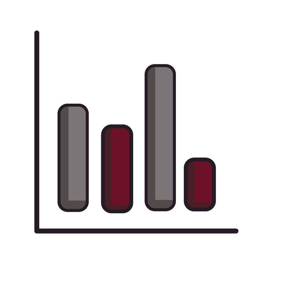 A graph with a line going up and down on a white background.