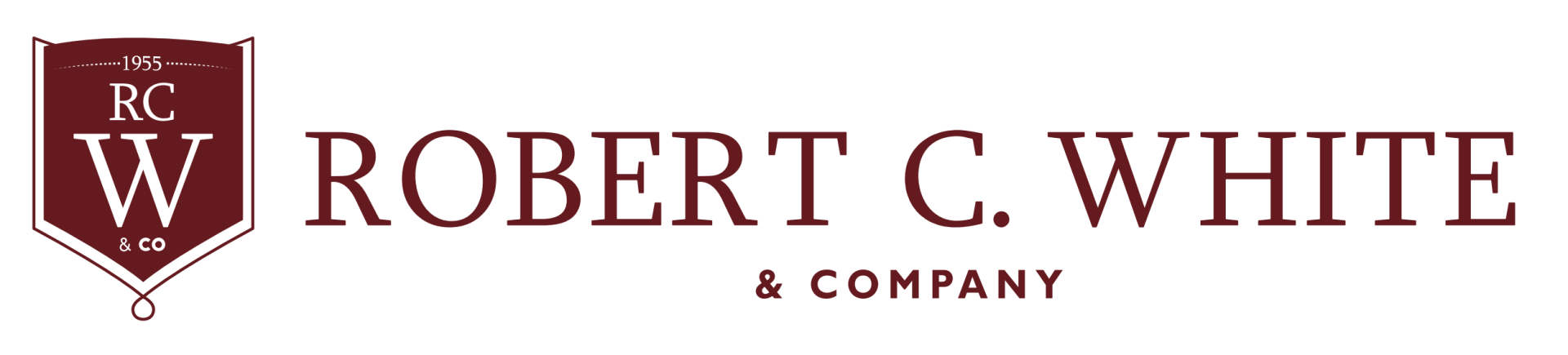 The logo for w robert c. white & company