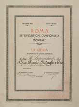 Antico certificato di qualità