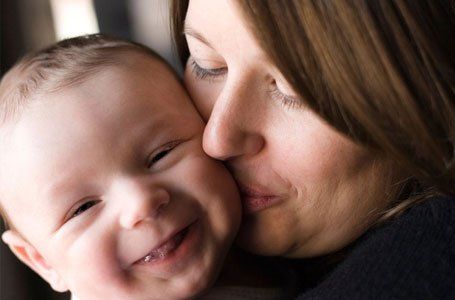 baby and mother