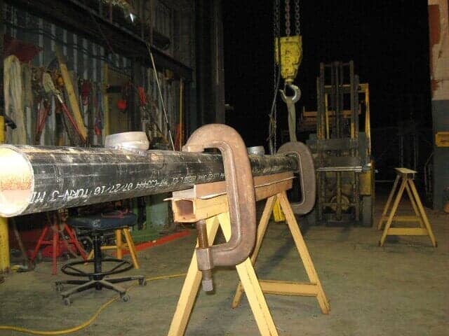 Fixture of pipe header—Welding in Richmond,VA I-95