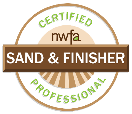 A certified sand and finisher professional logo